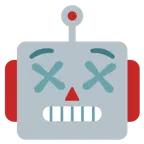 faccina frastornata + faccina di robot