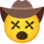 faccina frastornata + faccina con cappello da cowboy