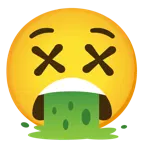 faccina frastornata + faccina che vomita