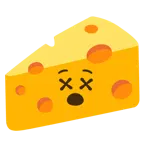 faccina frastornata + fetta di formaggio