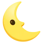 faccina senza bocca + faccina ultimo quarto di luna