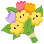faccina senza bocca + mazzo di fiori