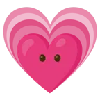 faccina senza bocca + cuore che cresce