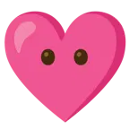 faccina senza bocca + cuore con fiocco