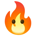 faccina senza bocca + fuoco
