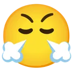 faccina senza bocca + faccina che sbuffa