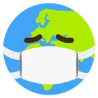 faccina con mascherina + Europa e Africa