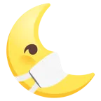 faccina con mascherina + faccina ultimo quarto di luna