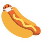 faccina con mascherina + hot dog