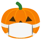 faccina con mascherina + zucca di Halloween