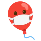 faccina con mascherina + palloncino
