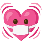 faccina con mascherina + cuore che batte