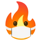 faccina con mascherina + fuoco