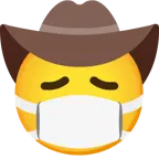 faccina con mascherina + faccina con cappello da cowboy