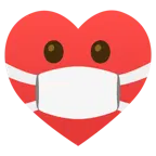 faccina con mascherina + cuori
