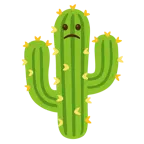 faccina leggermente imbronciata + cactus