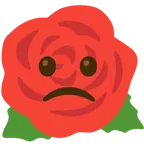 faccina leggermente imbronciata + rosa