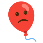 faccina leggermente imbronciata + palloncino