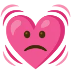 faccina leggermente imbronciata + cuore che batte