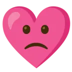 faccina leggermente imbronciata + cuore con fiocco