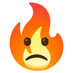 faccina leggermente imbronciata + fuoco