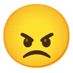faccina leggermente imbronciata + faccina arrabbiata