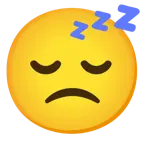 faccina leggermente imbronciata + faccina che dorme