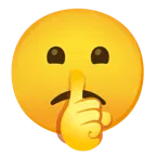faccina leggermente imbronciata + faccina che zittisce