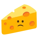 faccina leggermente imbronciata + fetta di formaggio