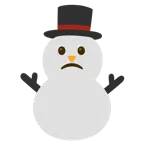 faccina leggermente imbronciata + pupazzo di neve senza neve