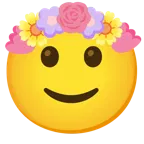 slightly smiling face + tulip