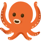 slightly smiling face + octopus