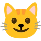 slightly smiling face + cat face