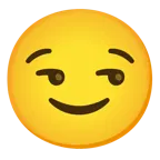 slightly smiling face + smirking face
