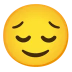 slightly smiling face + pensive face