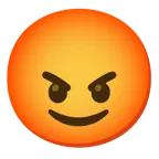 slightly smiling face + enraged face