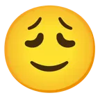 slightly smiling face + weary face