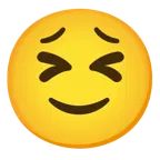 slightly smiling face + tired face