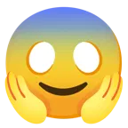 slightly smiling face + face screaming in fear