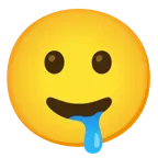 slightly smiling face + drooling face