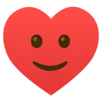 slightly smiling face + heart suit