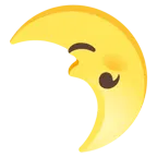 upside-down face + last quarter moon face