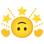 upside-down face + glowing star