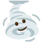 upside-down face + tornado