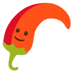 upside-down face + hot pepper