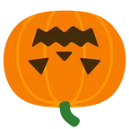 upside-down face + jack-o-lantern