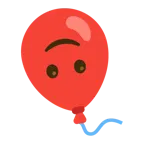 upside-down face + balloon