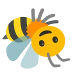 upside-down face + honeybee