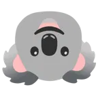 upside-down face + koala