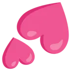 upside-down face + two hearts